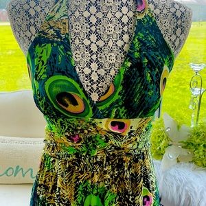 Pretty as a peacock dress size m